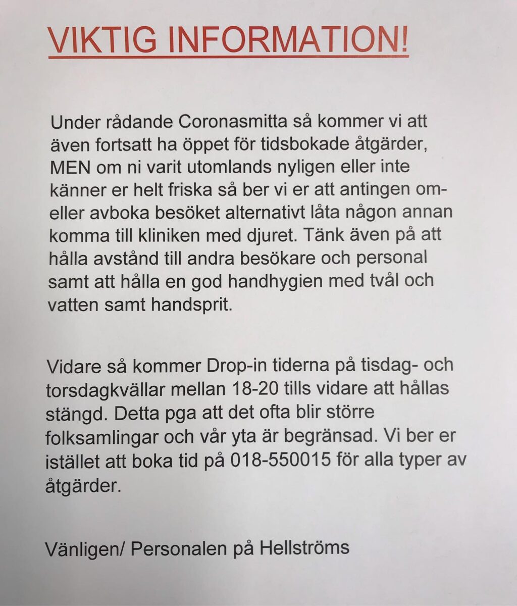 Instagram post from hellstroms_veterinarpraktik. This post is in position 3.